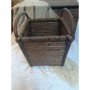 Boho‎ Rattan and wicker basket.